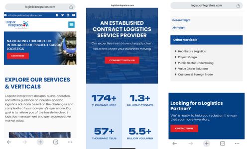 Logistic Integrators - New - Website - Mobile View